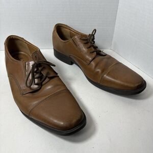 Clarks Collection Shoes Mens Size 11.5 Brown Oxfords Dress‎ Whiddon Cap 15770 F2